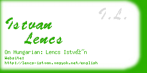 istvan lencs business card